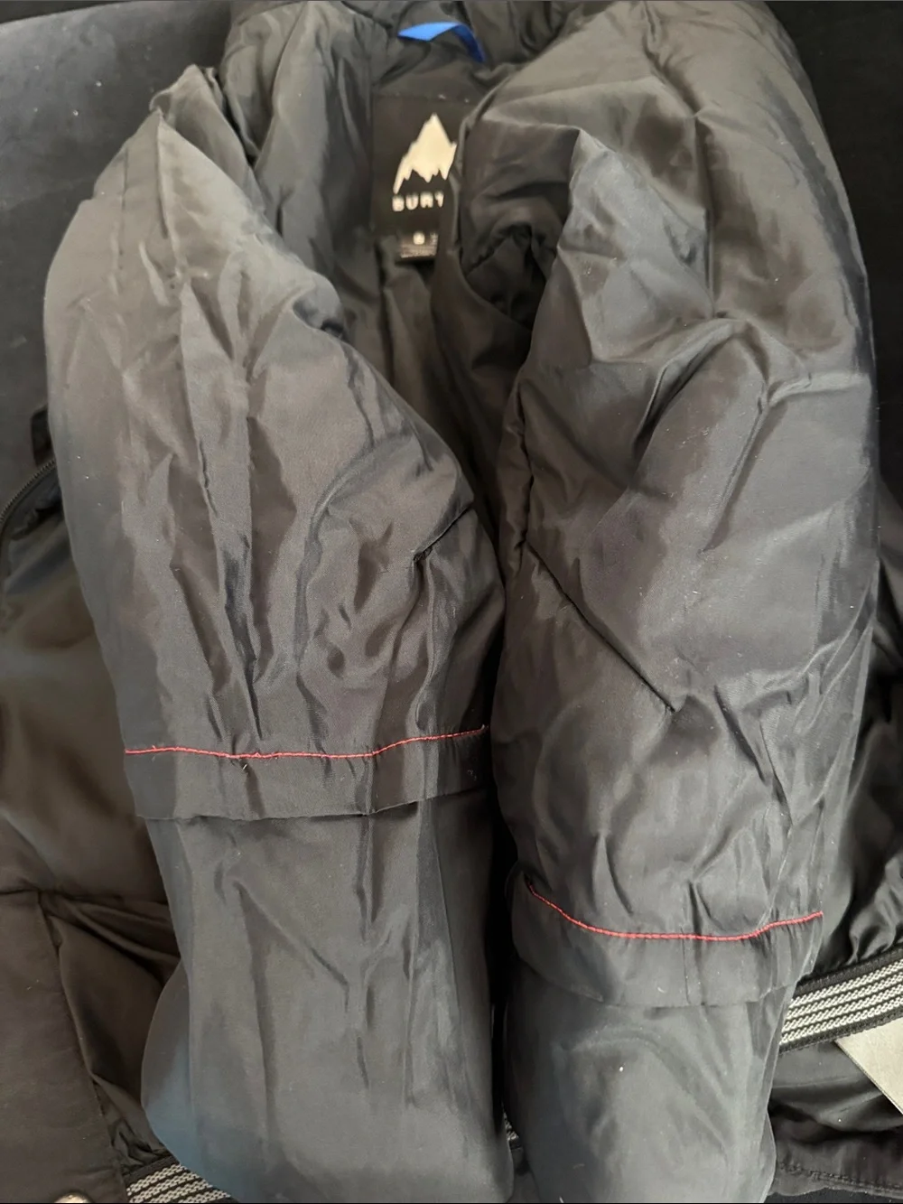 Burton Black Hooded Snowboard Jacket with Logo